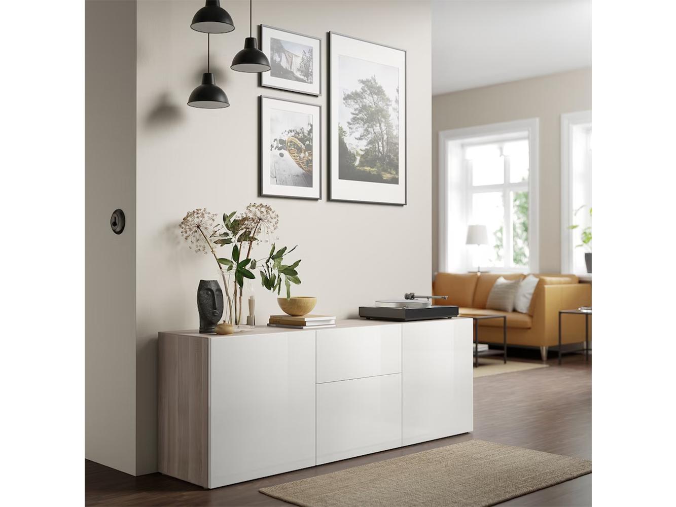 Комод Беста 117 beige white ИКЕА (IKEA) изображение товара