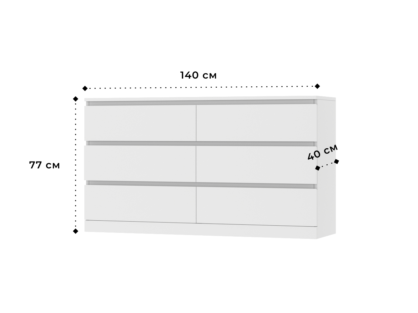 Комод Мальм 15 white ИКЕА (IKEA) изображение товара