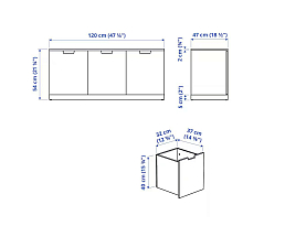 Изображение товара Комод Нордли 45 black ИКЕА (IKEA) на сайте adeta.ru